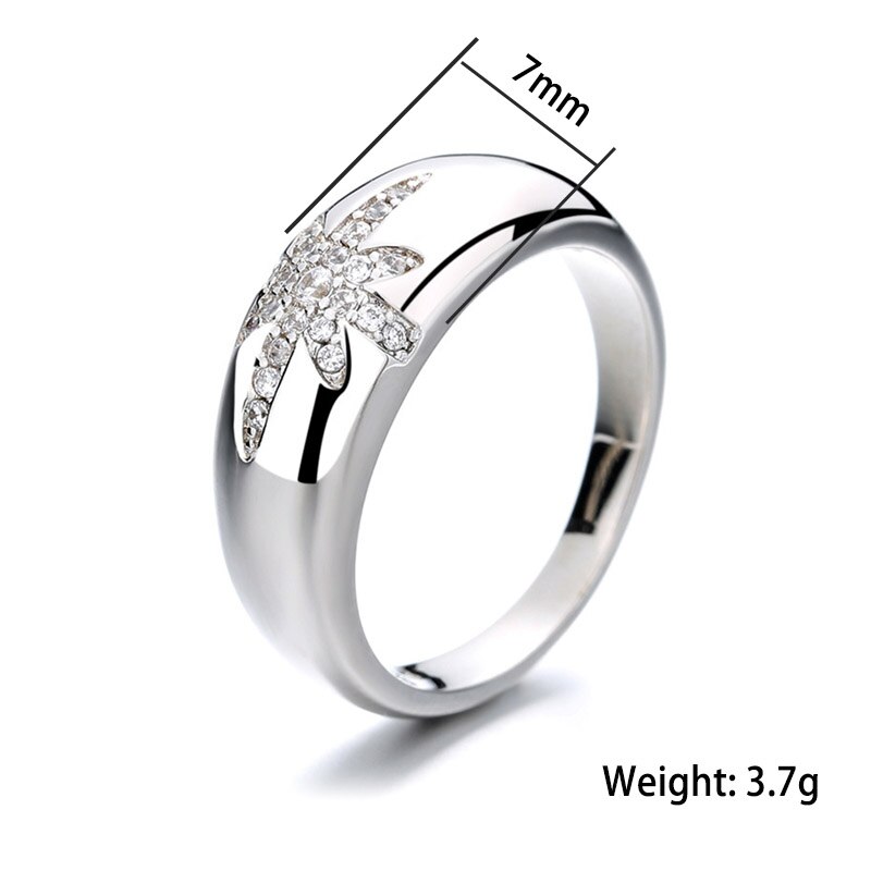 Vrouw Chunky Ringen Vintage Gouden Kleur Ster Zirkoon Vinger Accessoires Trend Sieraden Bruiloft Sieraden KAR211