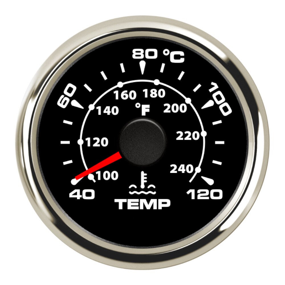 40 ~ 120 celsius 52 mm båt bil vatten temperaturmätare digital termometer vatten temp mätare bakgrundsbelysning 9-32v: Bs