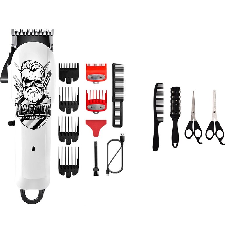 Kapperszaak Tondeuse Professionele Tondeuse Oplaadbare Kapper Elektrische Mannen Cordless Kapsel Verstelbare Keramische Blade: 09