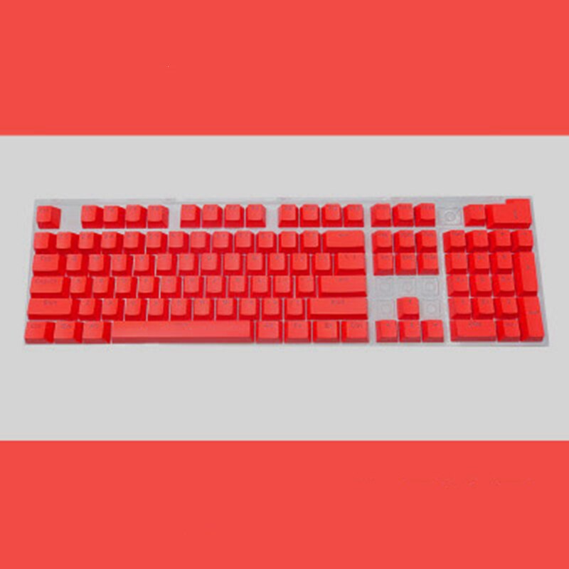 108 Keys 61/87/104/ISO/ANSI Layout OEM Injection ABS Double Shot Keycaps Keyboarde Colorful Transparent Universal Keyboard: Red