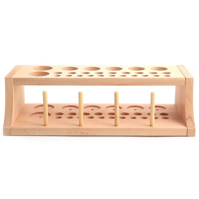 1Set 27 Holes 4 Spool Thread Stand Rack Tool Stamp Stand Beech Rack Leather Holder Diy Storage Holder For Leathercraft Tool Set