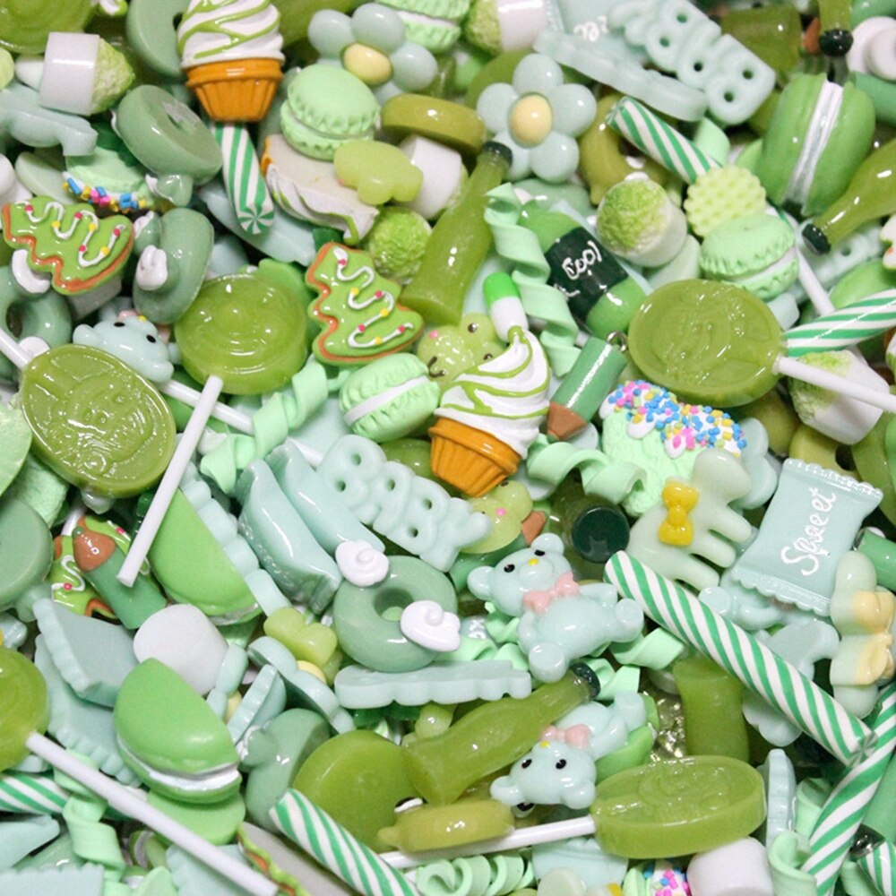 50 sztuk Slime Charms wielkanoc DIY Craft Making żywica zestaw biżuterii żywica Flatback szlam tworzenie koralików dostaw DIY Scrapbooking rzemiosło: 5