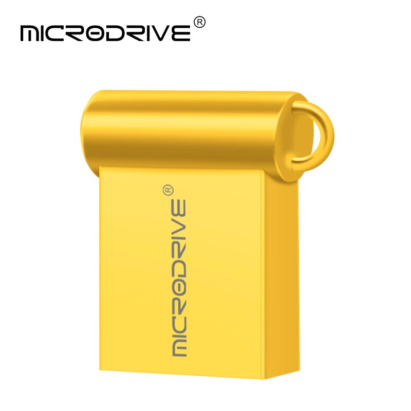 Micro mini unidad flash USB de metal USB 2,0 1 gb 2gb 4gb 8gb 16gb 32gb de memoria de 64gb y 128gb 100% capacidad real mini pluma de disco U: 32 GB / Dorado