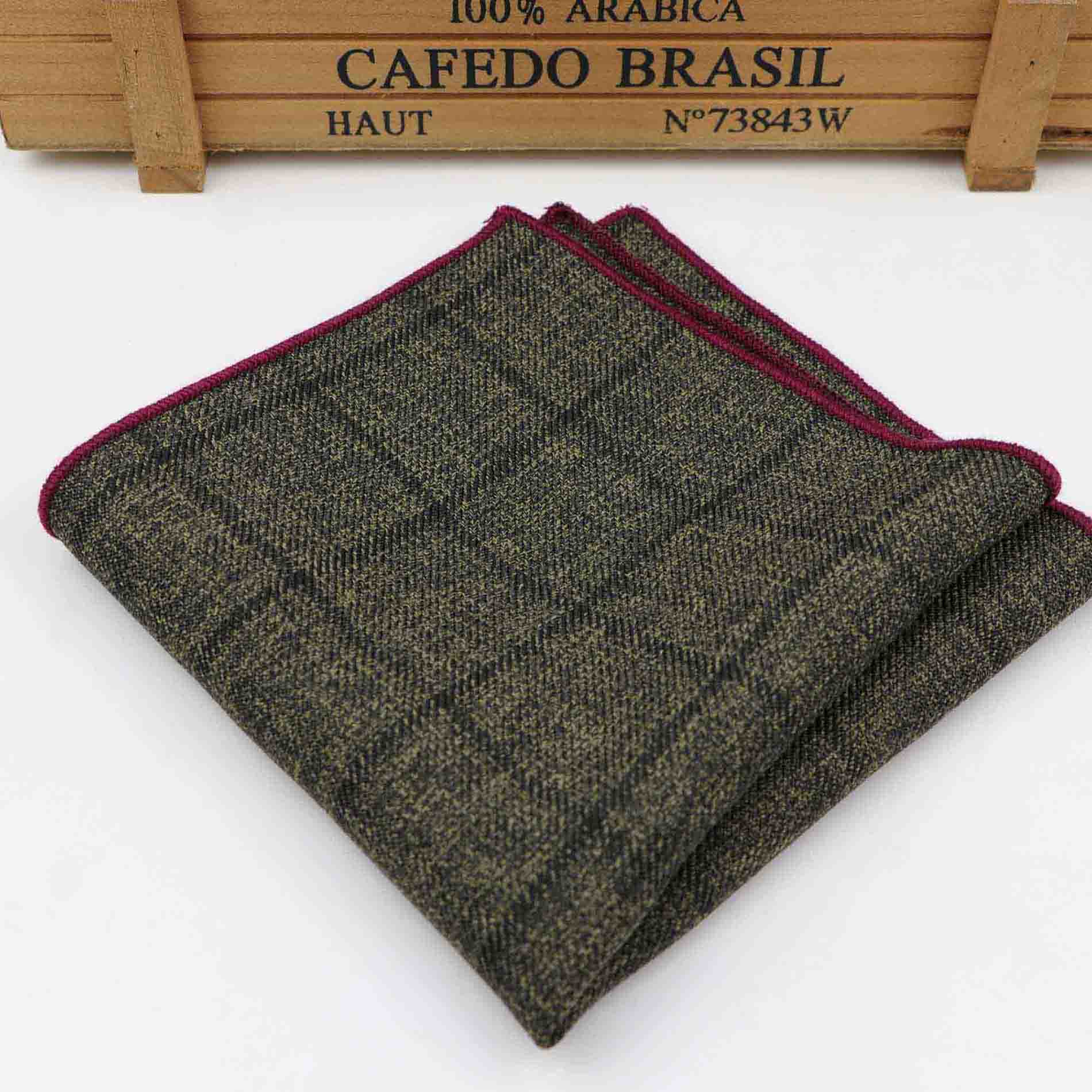 Striped Hankerchief Scarves Vintage Cotton Hankies Plaid Men's Pocket Square Handkerchiefs: 17