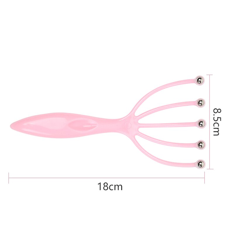 1 pz massaggiatore testa a cinque dita testa a sfera in acciaio massaggio rilassamento massaggiatore capelli tenuto SPA cuoio capelluto collo antistress ridurre lo Stress