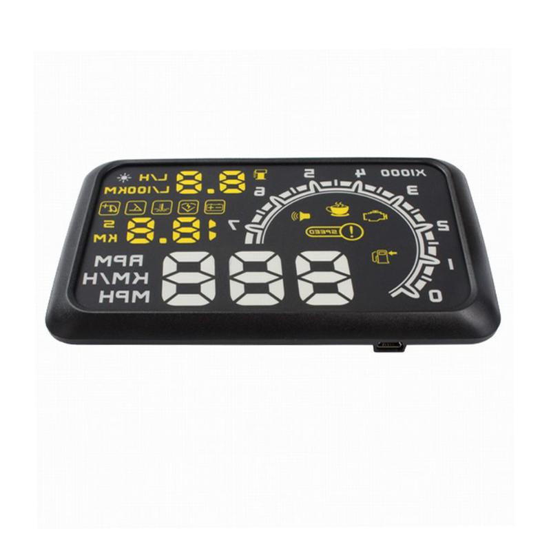 Car HUD Head-up Display Speed Mileage Alarm System Projection Display Help Novices Control Avoid Over Speed Projected Display