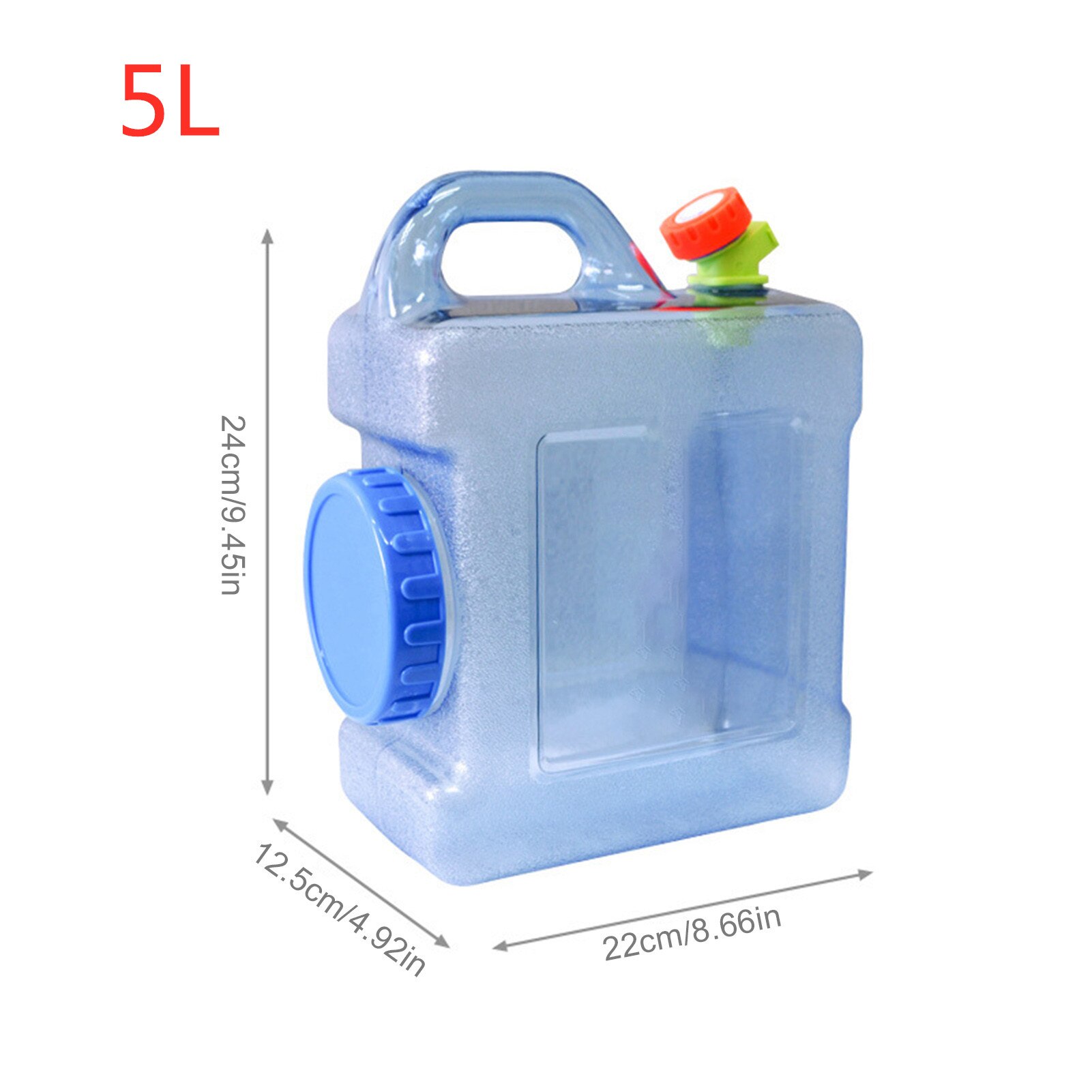 Capacity Outdoor Car Water Bucket PC Water Container Portable Driving Water Tank With Faucet For Camping Picnic Hiking: 5L