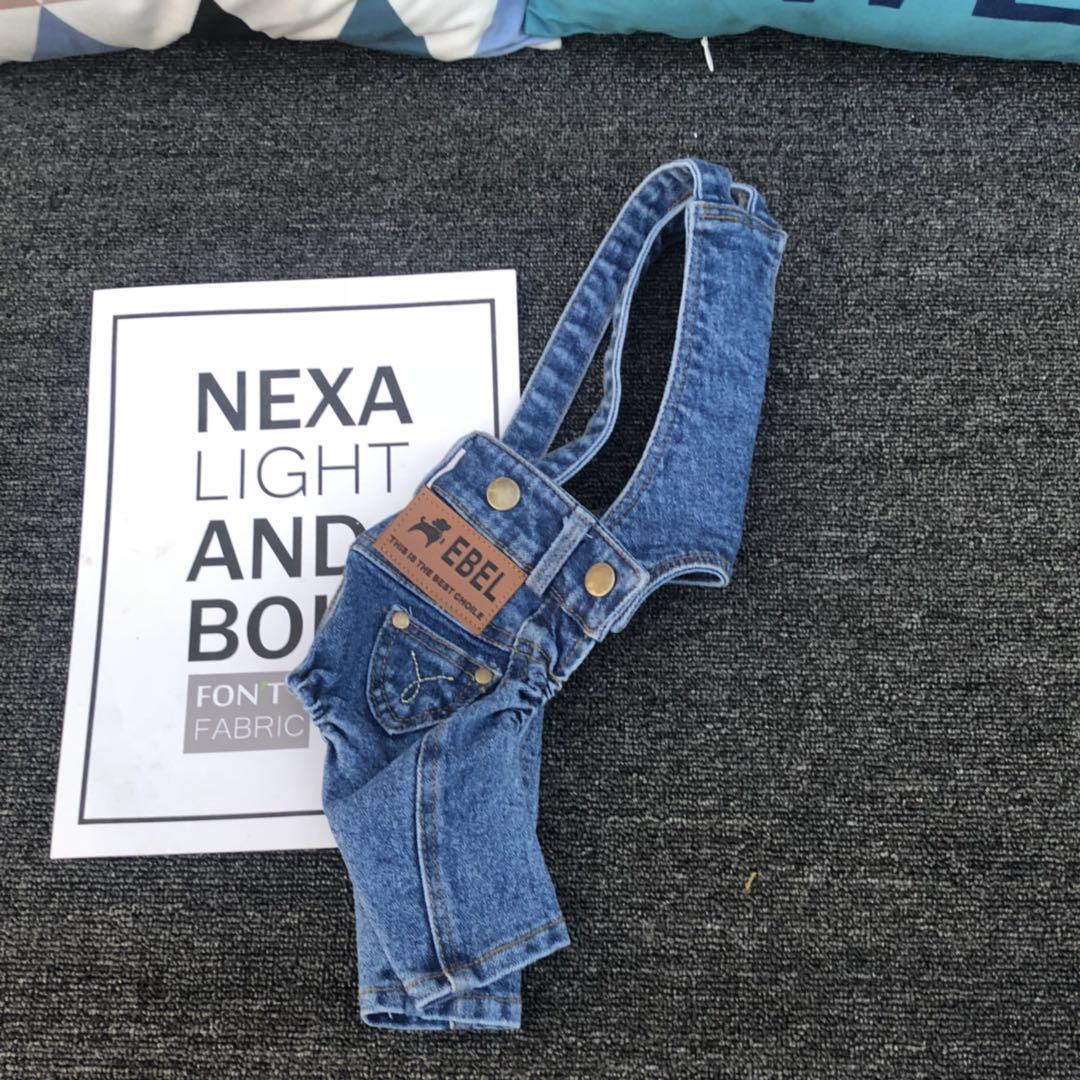 Dog Jeans Denim Jumpsuit for Dogs Small Pet Clothes Dog Clothes Dog Cowboy Costume Jean Suit for Dog Chihuahua Pug Jeans Dog