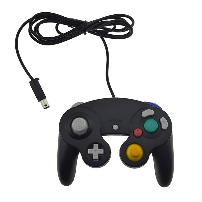 1pcs GC controller Voor GameCube Console voor Wii Console Voor Nitendo Bedrade Controller met Wii GC Poort: black