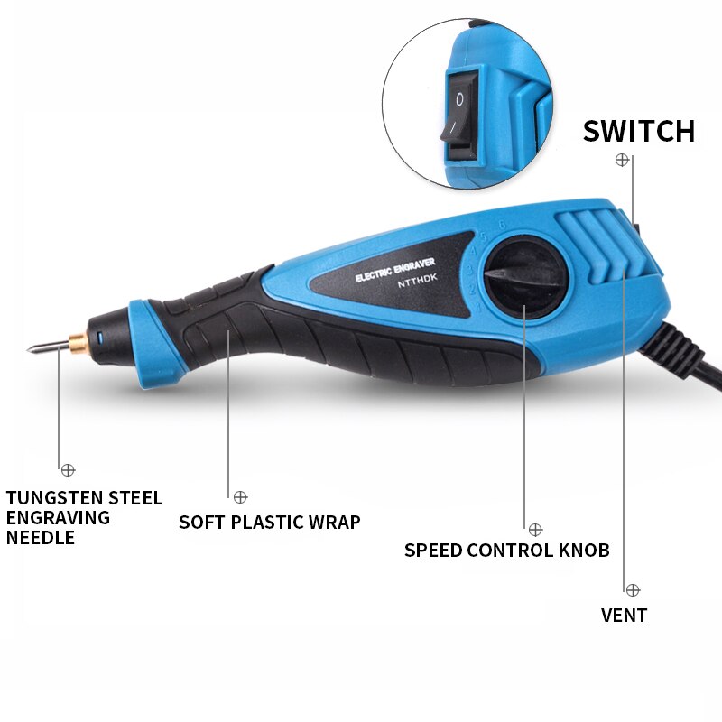 Electric Engraving Machine Engraving Machine Engraving Pen With Lamp Small Engraving Cement Ceramic Metal Wood Marking Pen