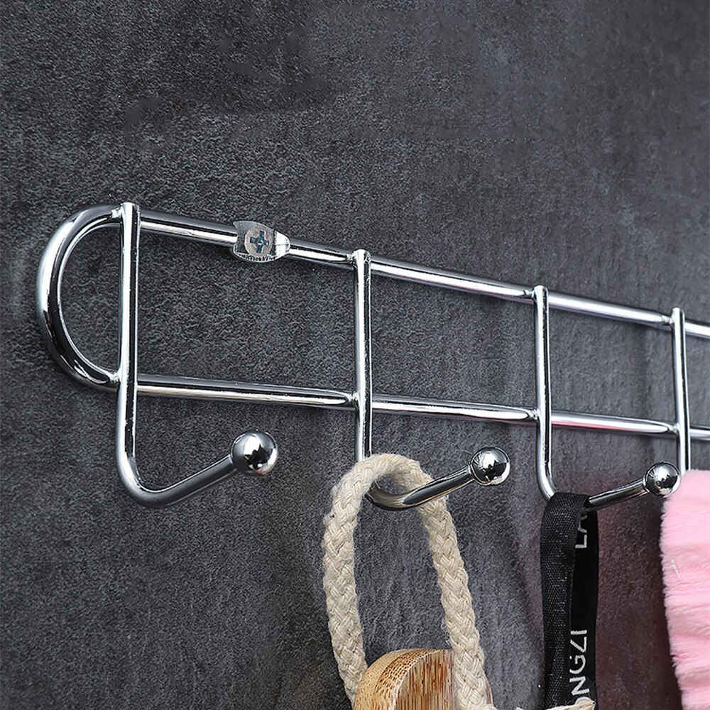 Over The Door 10 Hooks Home Bathroom Organizer Rack Clothes Coat Hat Towel Hanger Good Load-bearing Wrought Iron Material