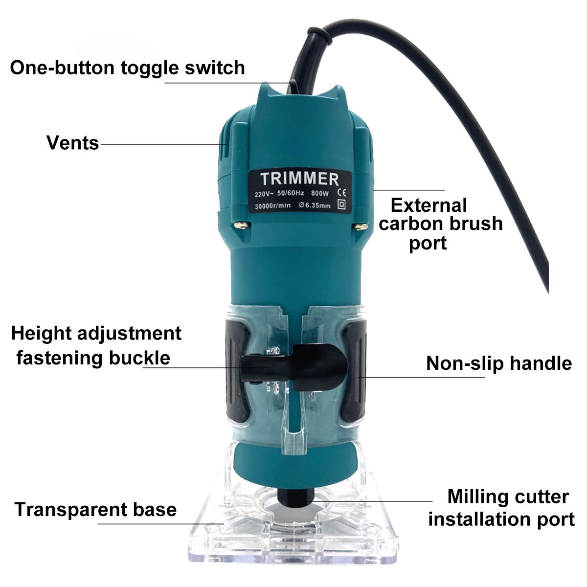 800w elektrisk trimmer træ håndtrimmer gravering s... – Grandado