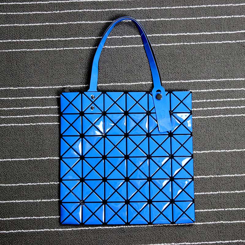 Bags Women Folding Totes Crossbody Bag Ladies Handbags Female Luminous Geometric Pattern Shoulder Messenger Purses: Blue