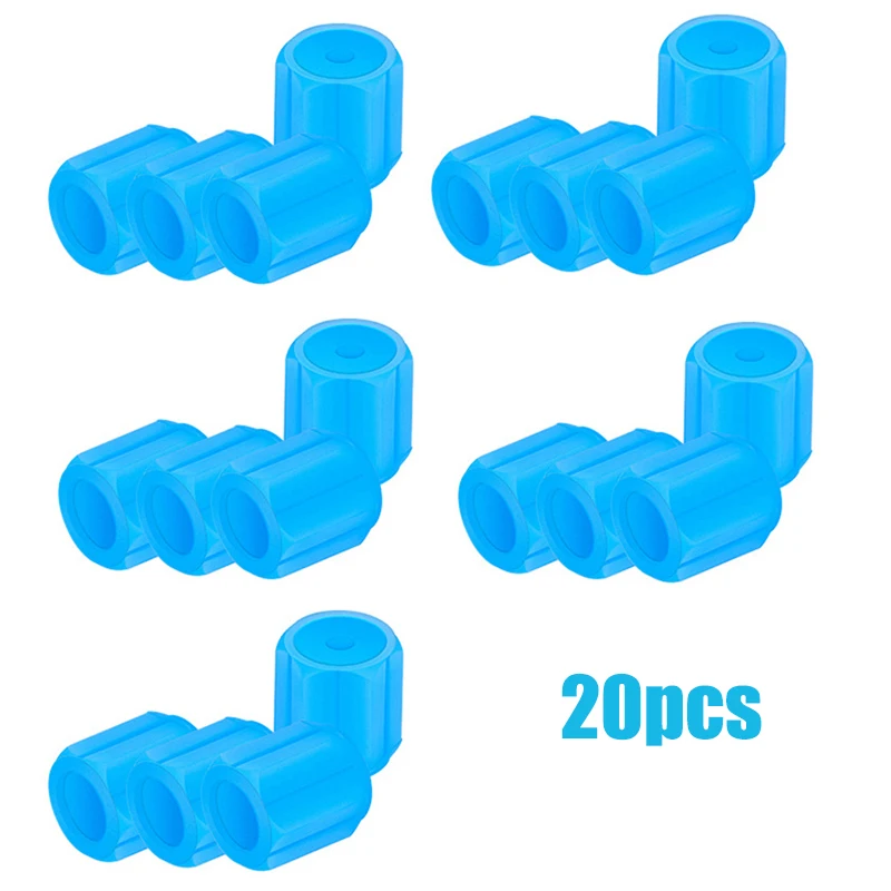 Luminous Car Tire Valve Caps Plastic Red Motorcycle Bike Tyre Valve Caps Wheel Hub Glow Decoration Dustproof Tyre Rim Stem Cover: Navy Blue