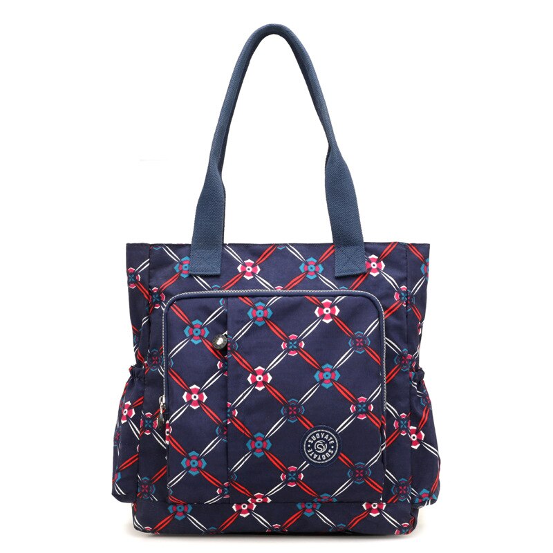 Multi-Functionele Mummie Tas Rusland Stijl Waterdichte Nylon Women's Bag Grote Capaciteit Dames Handtas: Basket Purple Kaleidoscope