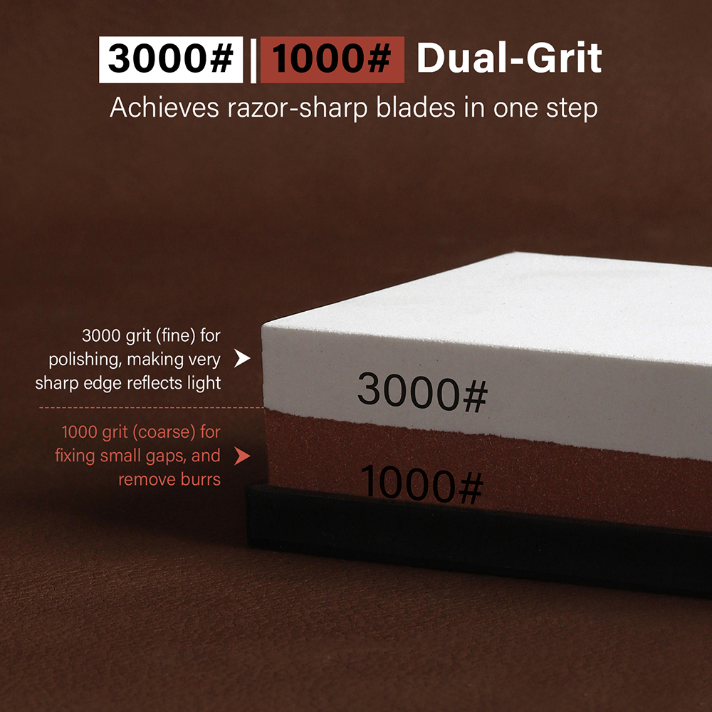 WUTA Knife Sharpener Whetstone Sharpening Stones White Corundum 1000/3000 Grit Water Grinding Stone Leather Tools
