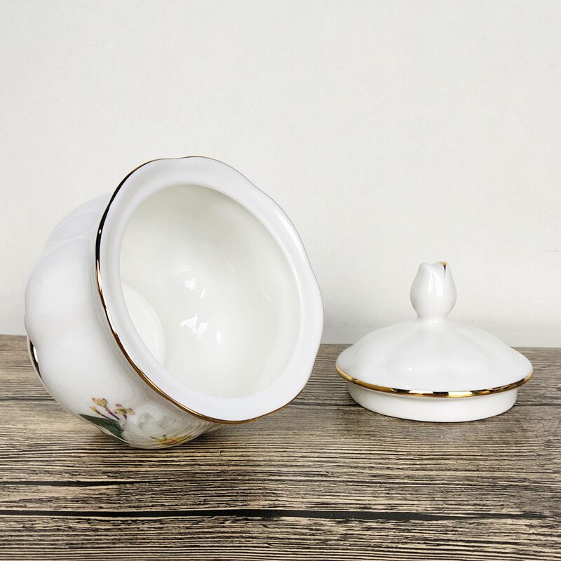 Kürbis Suppenschale Weiß - Keramik Mit Deckel 9x6,5cm