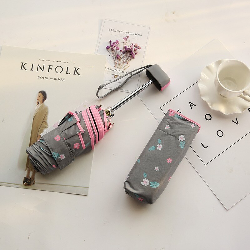 Kocotree Parapluie vrouwen Regen Vrouwen en Mannen Paraplu Mini Zakken Paraplu Kleine Opvouwbare kid paraplu mannen zon regenkleding Parasol: gray