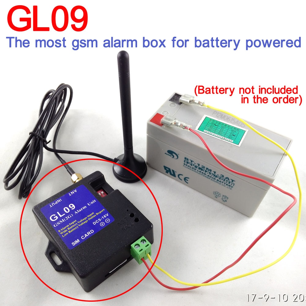Portable battery operated Wireless GSM SMS Alarm Controller 8CH Burglar Intruder Wireless GSM Alarm System Home Security GL09