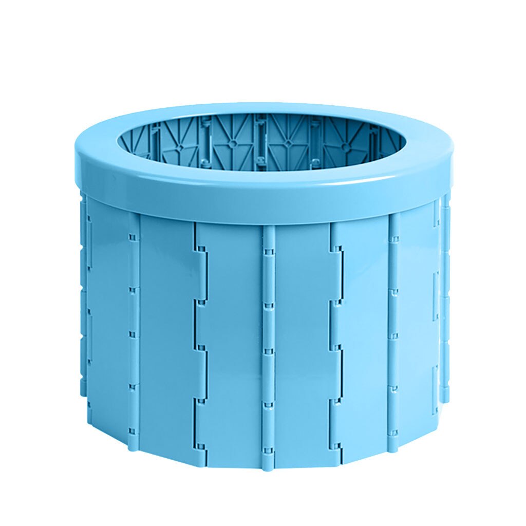 Portable Travel Folding Toilet Urinal Mobile Seat For Camping Hiking Long Trip Convenient Car Potty Toilet Vehicular Urinal: Blue