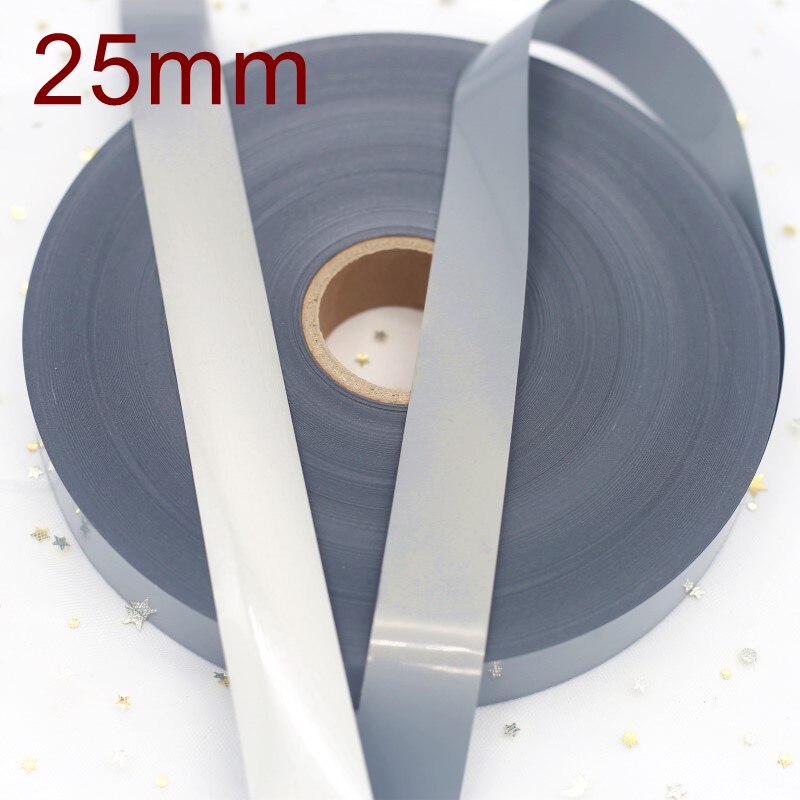 10/15/20/25Mm Warmte Overgedragen Reflecterende Tape Sticker Voor Kleding Ijzer Op Tas Schoenen Diy handgemaakte Naaien Kleden Accessoires 5Yard: 25mm 5yards