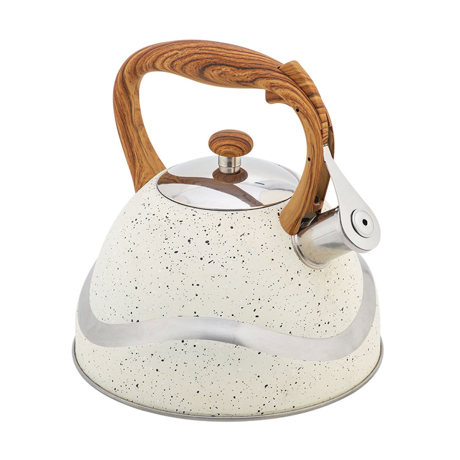 3L Stainless Steel Whistling Tea Kettle Stovetops Enamel Food Grade Tea Pot With Heat-Proof Handle For Gas Induction Cookers: B 3.5L