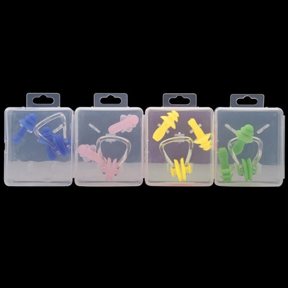 Waterdichte zachte zwem oordopjes neusklem beschermhoesje voor bescherming tegen water zachte siliconen zwem- en duikbenodigdheden