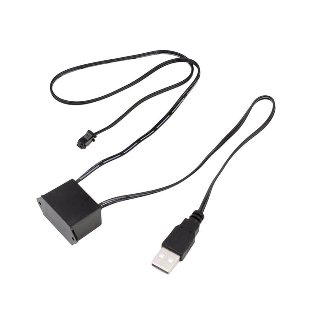 1M LED EL Light Neon Rope Car Dance Glow Light Strip + 3V/12V Controller USB Drive Car Decoration Light Car Styling Party Decor