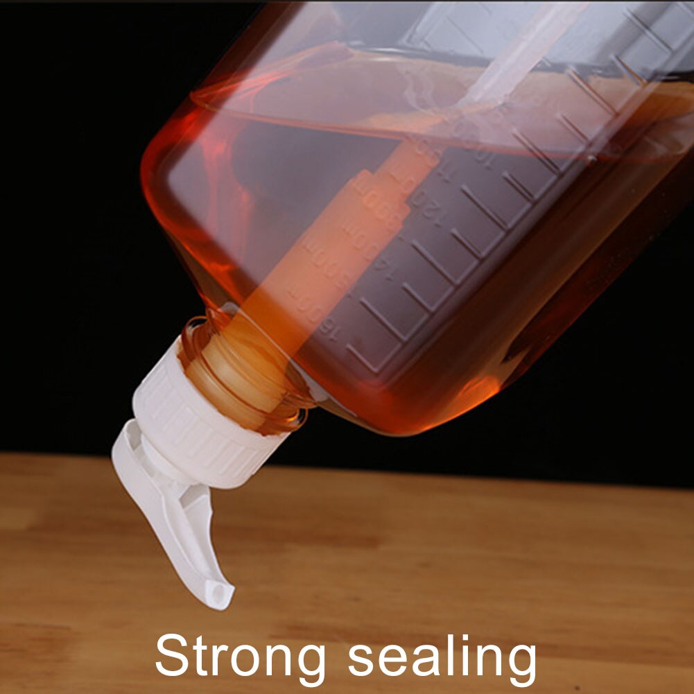 1600ml Portable Transparent Liquid Bottle Coffee Syrup Double Scale Storage Dispenser Graduated Bottle Condiment Dispenser Bottl