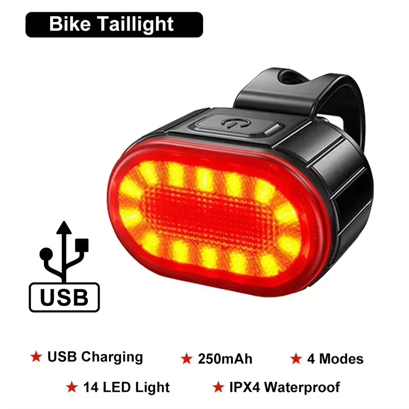 BUCKLOS Bicycle Light Led Rear Light Waterproof Bicycle Lamp USB Charge Bike Flashlight for Bicycle Front Taillight Lantern: PURPLE