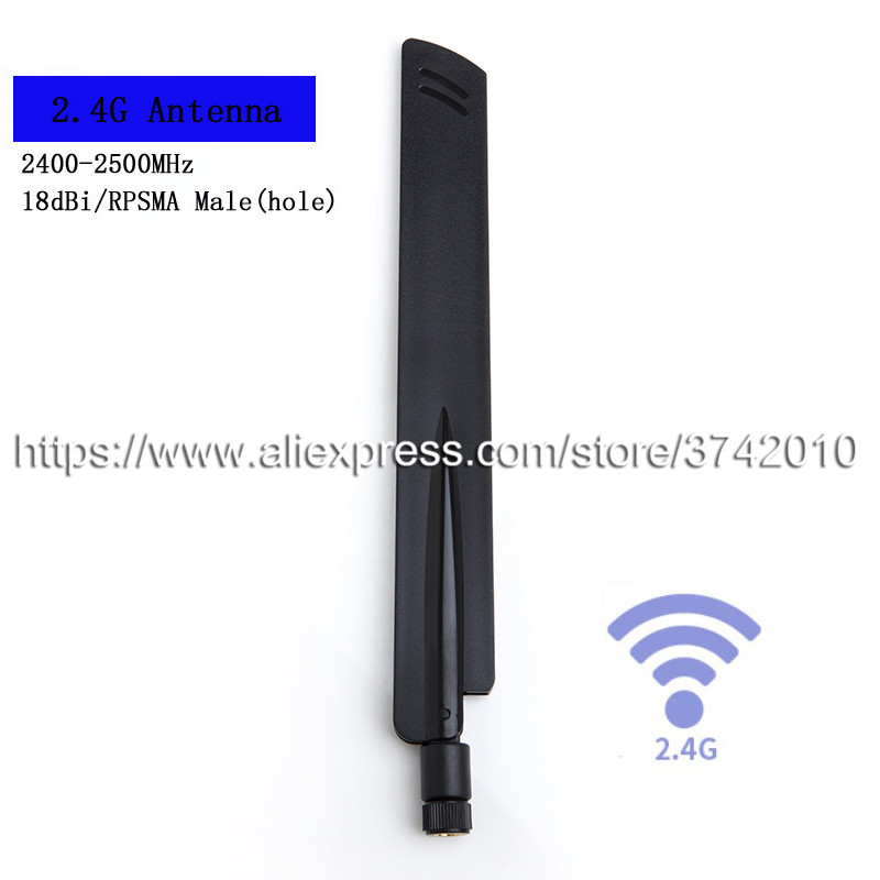 18 dbi omni retningsbestemt 2.4g wifi-antenne trådløst nettverksantenne 22cm lengde rp sma hann