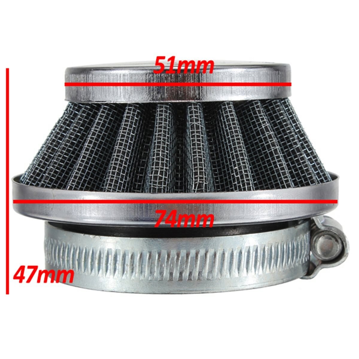 42mm Luchtfilter Cleaner Universele Atv Quad Dirt Pit Bikes Onderdelen Gaas 250cc