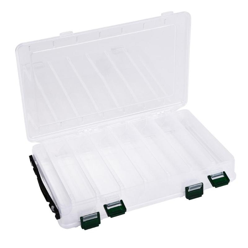 14 Grids Dubbelzijdig Multi-Compartiment Transparante Pvc Plastic Vissen Lokken Aas Tackle Storage Case Box W/4 gespen Pesca