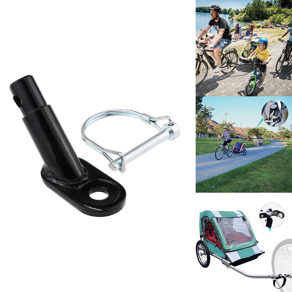 Stålophæng cykelkobling trailer kobling fastgørelse passer til qr aksler holdbar universal model let brug cykel tilbehør stativer