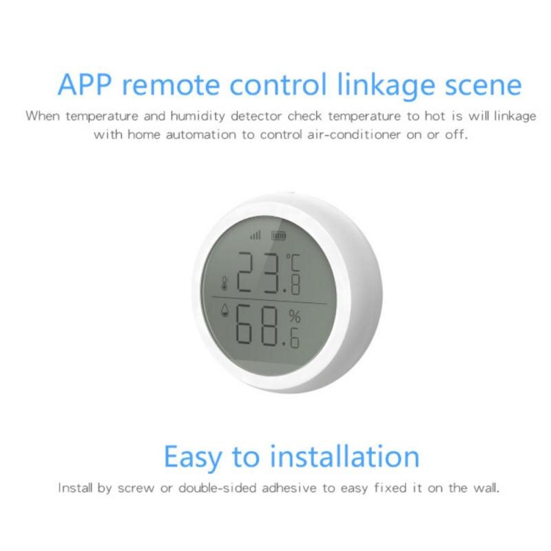 Tuya ZigBee Cleargrass Bluetooth Temperature Humidity Sensor Lite Version Data Storage Screen Thermometer With Goolge Home App