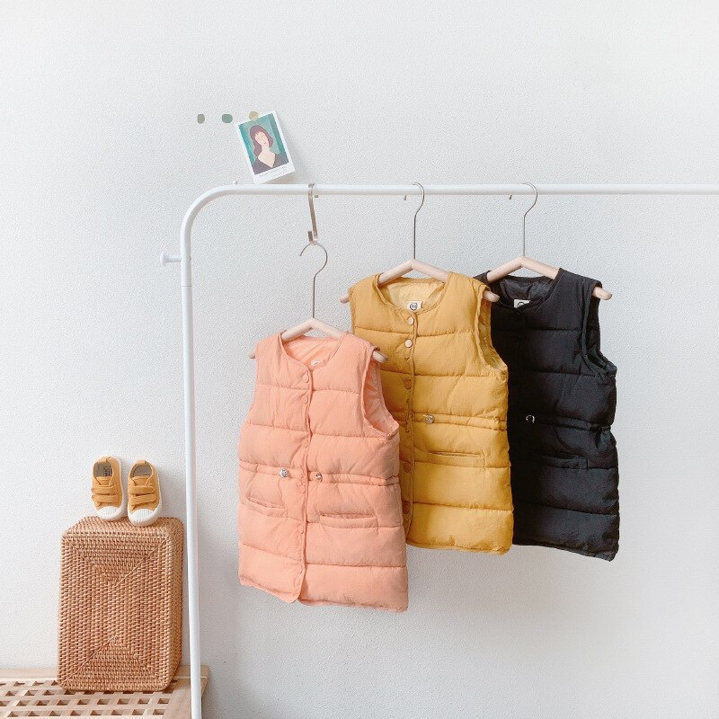 Bomullsvest til låve til høst og vinter babyvest smålåve jente vinterklær takrenne Vest