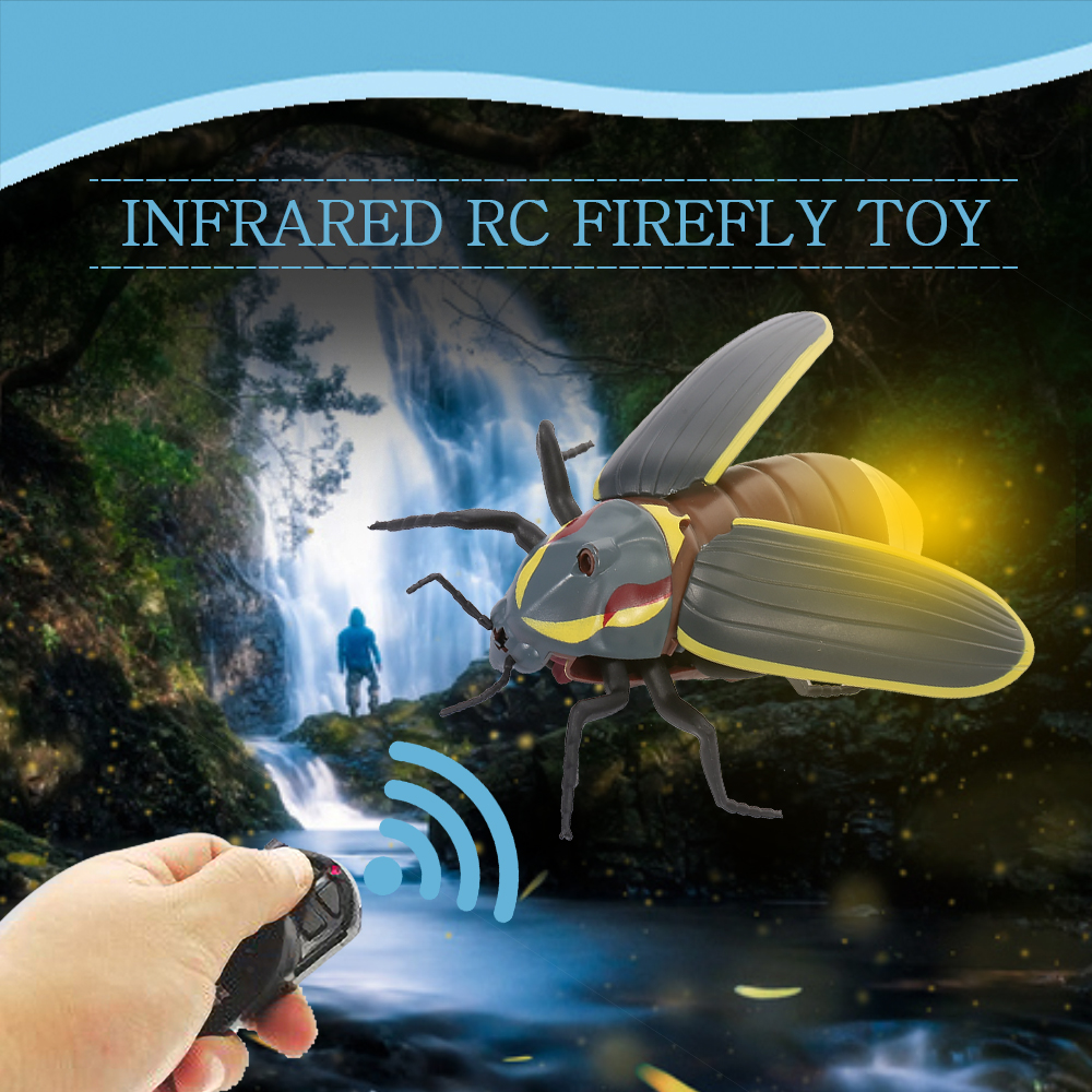 Funny Remote Control Firefly Toys Simulated Insect Toy Infrared Sensing Portable RC Toy for Kids