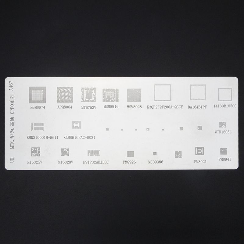 4PCS Universal BGA Stencil for MTK MSM Samsung Huawei Xiaomi iPad CPU RAM PM Power IC Reball Pin BGA Direct Heat Template