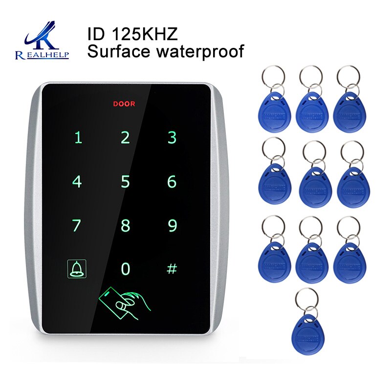 IP68 Waterproof Access Control Systems Card Office Security 125KHZ Reader Outdoor Metal Proximity Access Door System 4000 Users: Type 1
