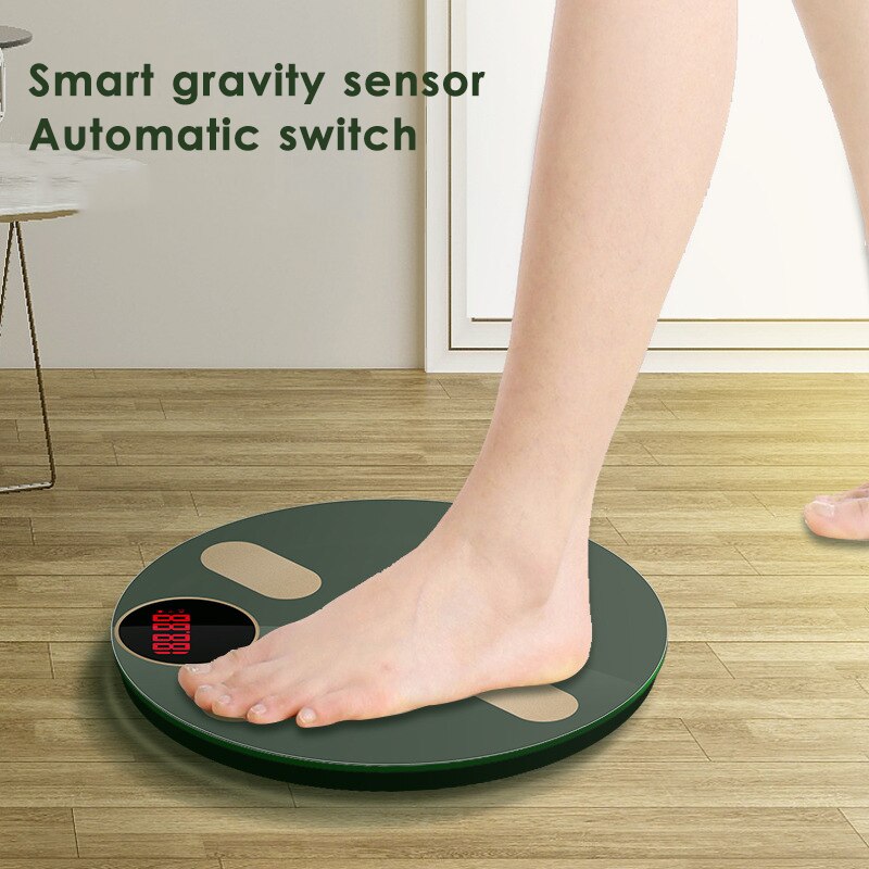 Bluetooth Scales Floor Body Weight Bathroom Scale Smart LED Display Digital Scale Body Weight Body Fat Water Muscle Mass BMI