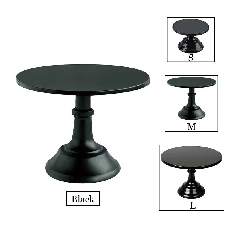 Cake Stand Home Party Dessert Table Display Rack Dessert Cake Tray Cold Meal Tea Break Table Afternoon Tea Center Rack Metal: black / 8 inches