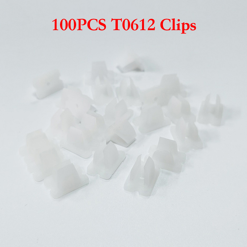 Neon Strip 6x12mm / 8x16mm Clip LED Fixing ABS Plastic Mounting Clips 5V 12V 24V Waterproof LED Strip Neon Light Buckles Clamp: 100PCS 6x12mm