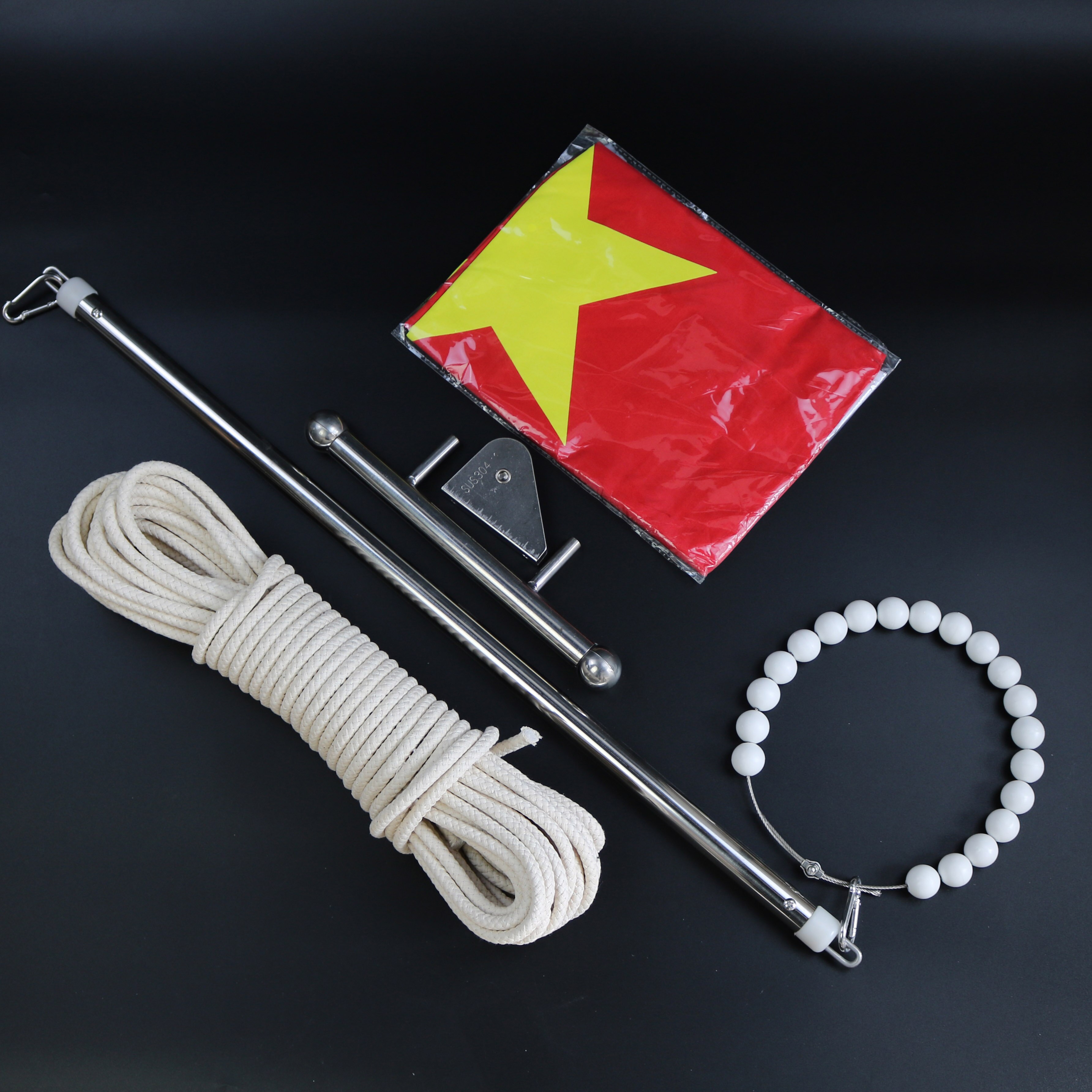 Outdoor Flagpole External Hand-Drawn Flag Assembly(8~10m flagpole applicable)