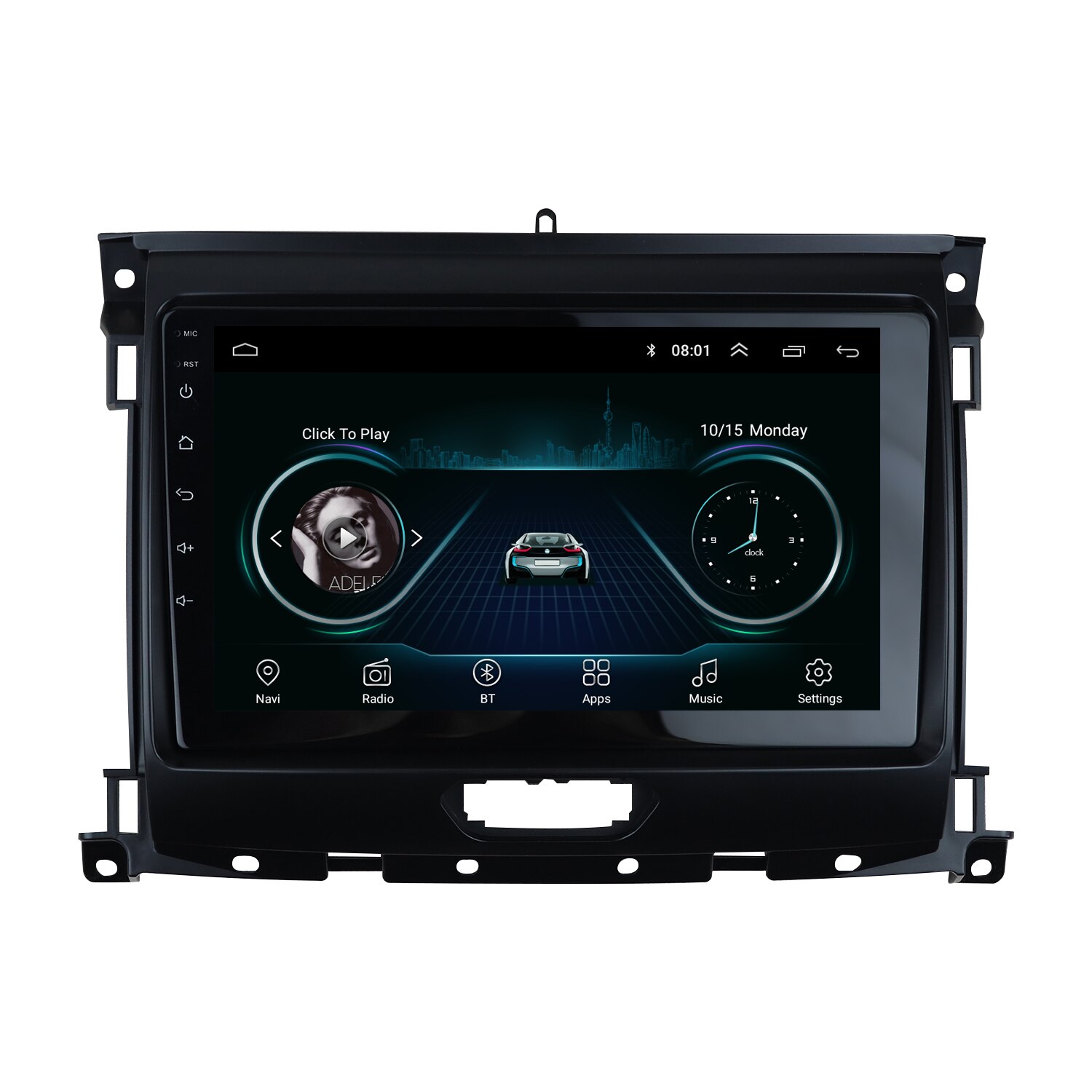 Double 2 Din 9 inch Radio Fascia for FORD RANGER + Stereo Panel GPS DVD Player Refitting Install Surround Trim Kit Frame