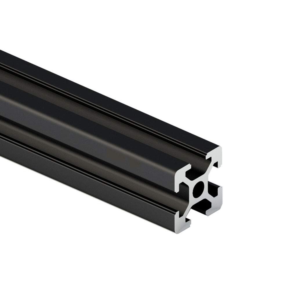 2PCS Black Aluminum Profile European Standard Linear Rail Aluminum Profile Extrusion for DIY 3D Printer Workbench CNC 400mm