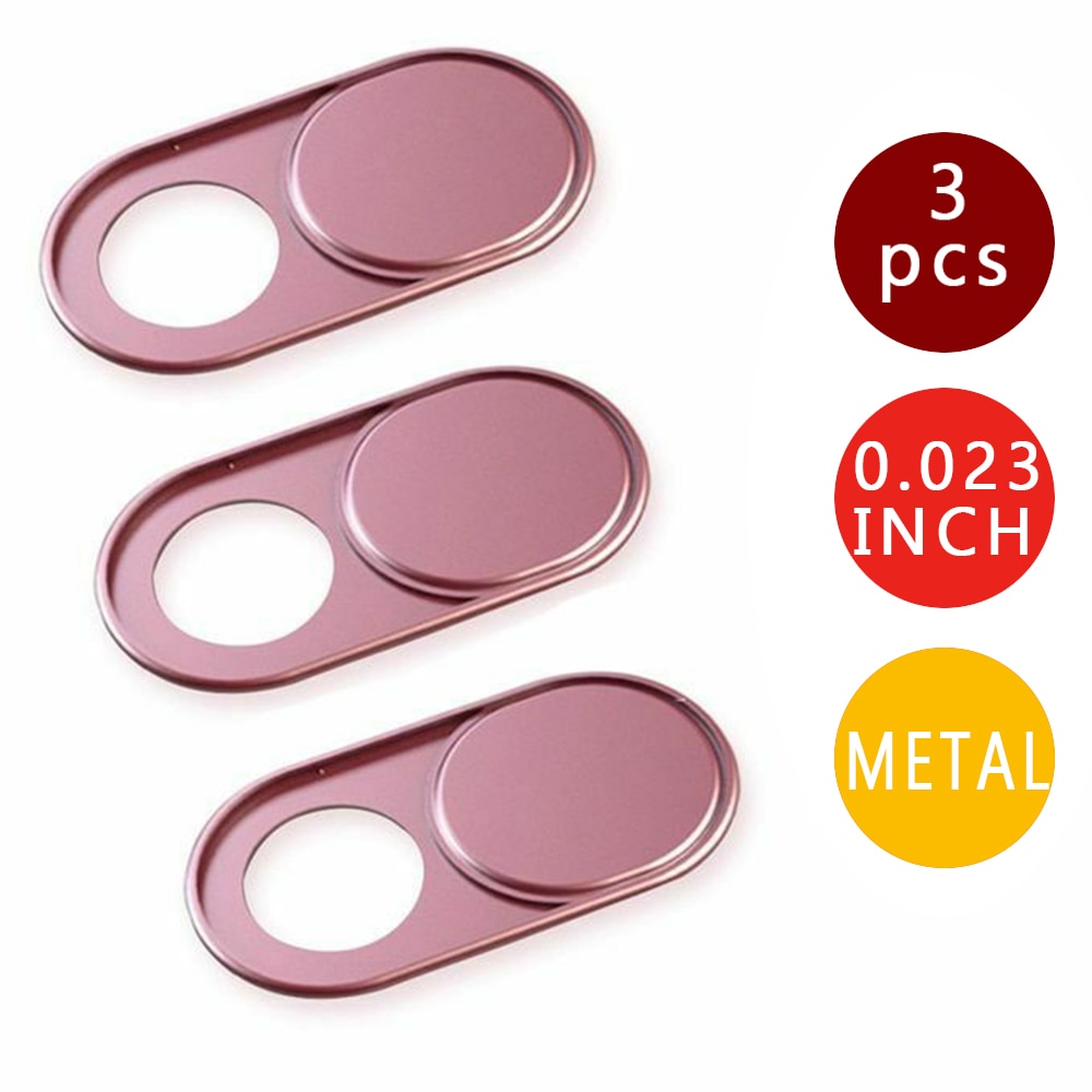3x Phone Laptop PC Camera Cover Webcam Privacy Protector For MacBook IMac IPad Protecting Your Digital Life: Rose Gold
