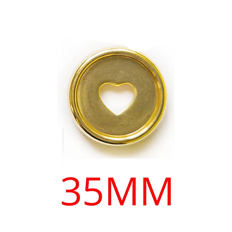 Anillas de encuadernación redondas para cuaderno, anillas con forma de corazón de oro rosa de 35mm, agujero De Seta, encuadernación, hebilla de disco de plástico, suministros de oficina, 24 Uds.: Golden