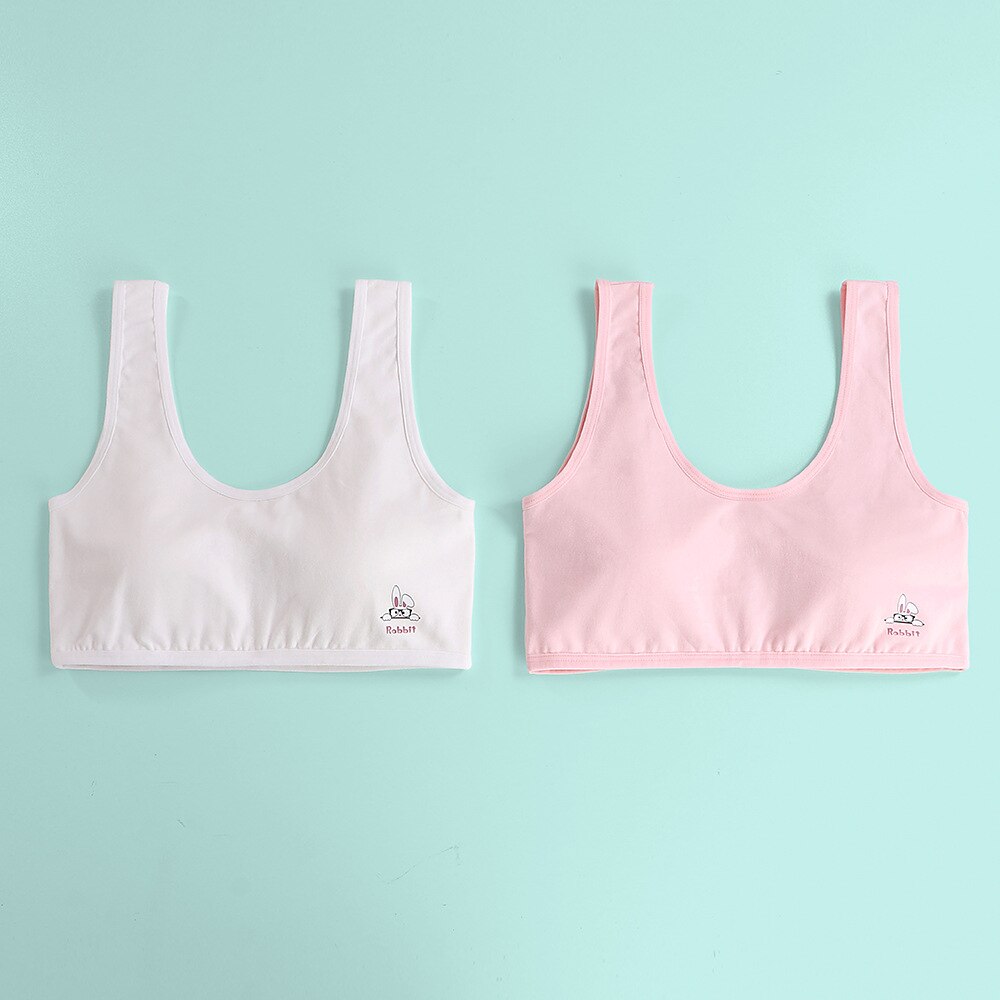 Canottiere intimo per bambini in puro cotone 2 pezzi canotte canotte canotte per bambini ragazza cartone animato stampato canottiera canotte Crop top: B / 85A