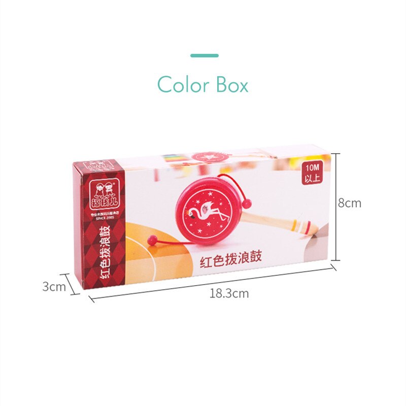 Holz Hand Baby Rassel Spielzeug Kinder Frühe Pädagogische Hören Spielen Trommel Tier Spielzeug Für Infant PHOOHI