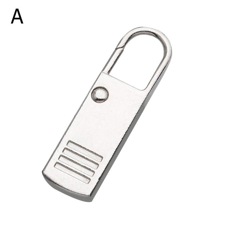 6 Pcs Universal Zipper Pull Tab Replacement Metal Handle Zipper Extender Handle Fixer Zipper Sliders for Backpack Jacket Handbag: silver 1